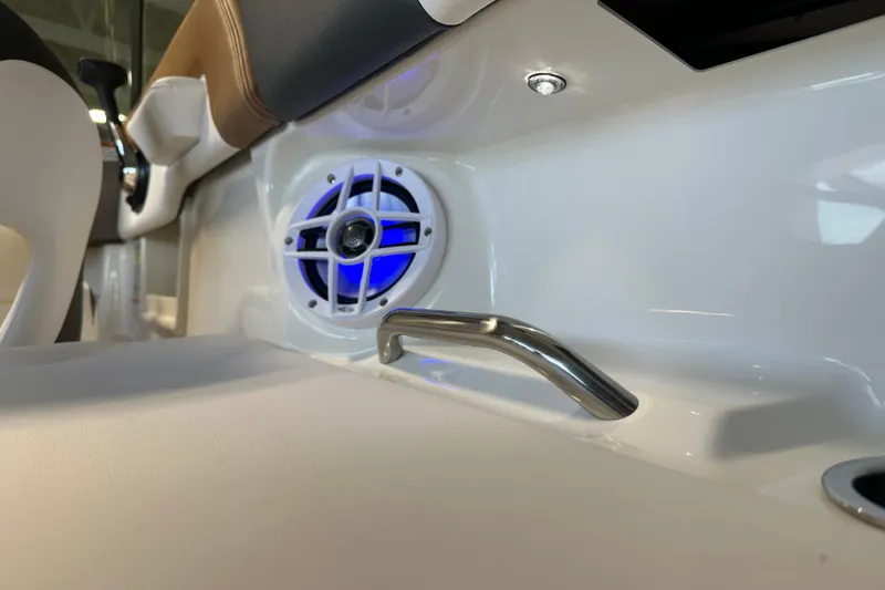 Slide: The Image of Interior of 2026 Chaparral 23 SSi with speaker and handle. - 14