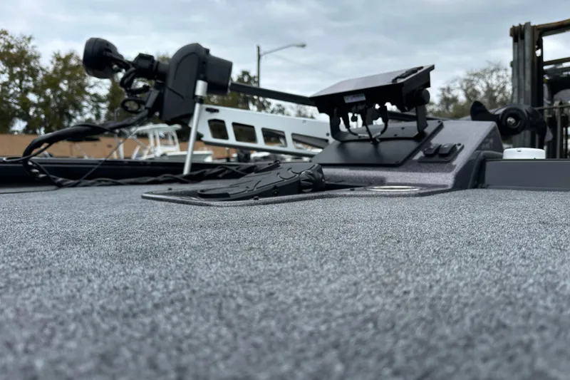 Slide: The Image of 2026 Ranger ALPHA 208 boat deck with mounted equipment, showcasing modern design and functionality. - 9