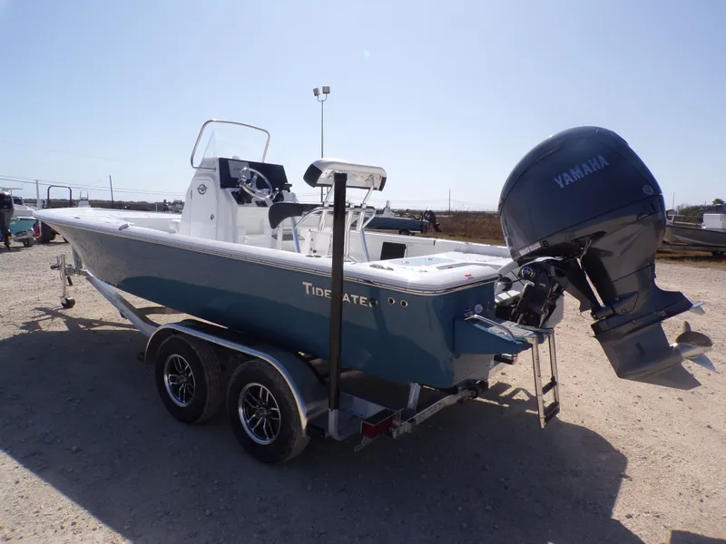 Slide: The Image of Tidewater 2110BMT boat 2026 with Yamaha engine on trailer. - 10