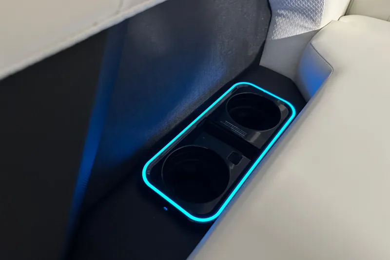 Slide: The Image of Illuminated cup holders in 2026 Evotti 723 QL car interior. - 16