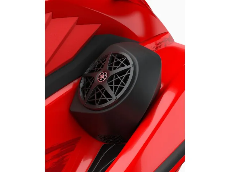 Slide: The Image of Yamaha GP SVHO 2026 with audio system, close-up of speaker. - 9