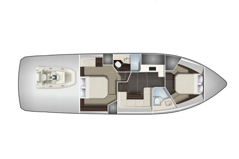 Slide: The Image of Floor plan of 2017 Galeon 445 HTS yacht, showcasing interior layout and design. - 32