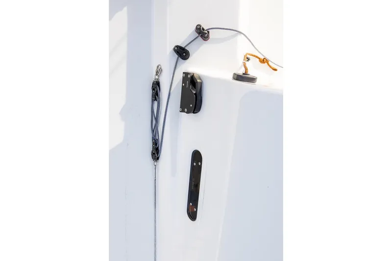 Slide: The Image of Close-up of rigging details on a 2008 J Boats J/122 sailboat. - 10