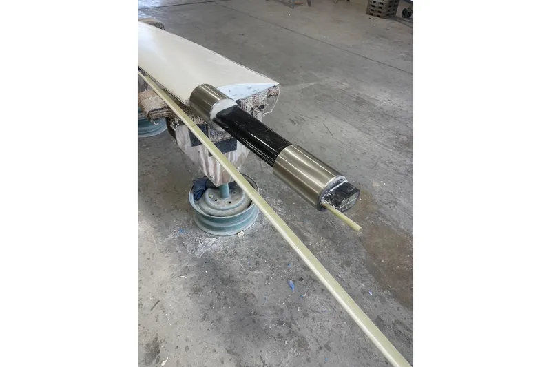 Slide: The Image of Rudder of a 2008 J Boats J/122 sailboat in a workshop setting. - 44