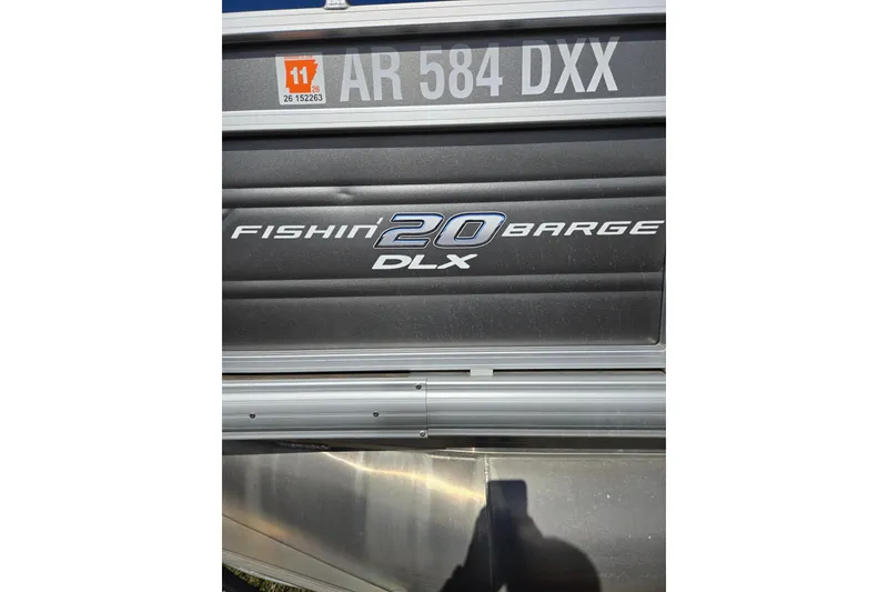Slide: The Image of 2024 Sun Tracker Fishin' Barge 20 DLX boat with registration number AR 584 DXX. - 54