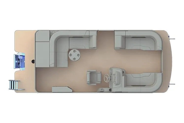 Slide: The Image of Manufacturer Provided Image: Top view of 2026 Godfrey Sweetwater Cruise boat layout with seating and helm. - 26