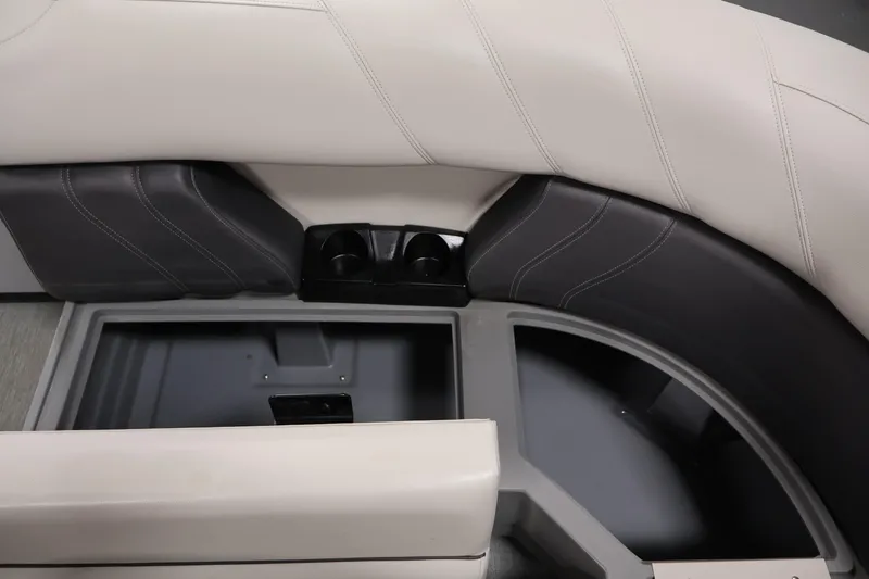 Slide: The Image of 2021 Sylvan 8522 Mirage boat seating with storage and cup holders. - 13