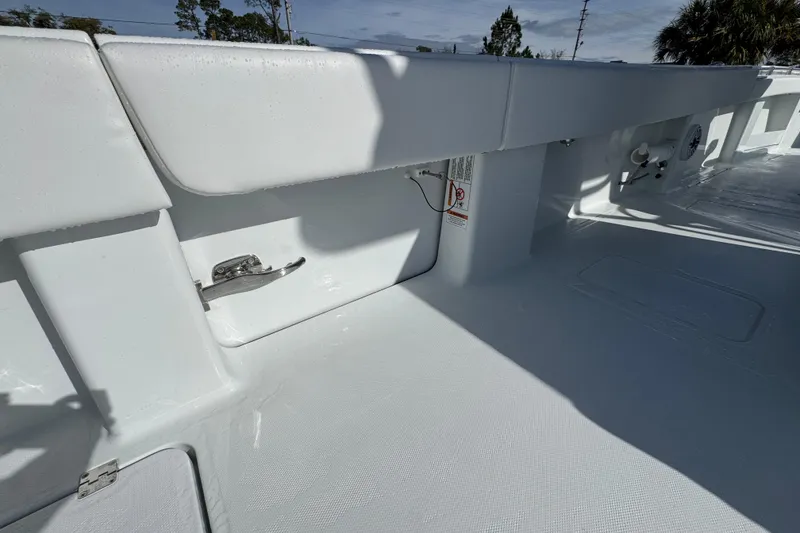 Slide: The Image of 2026 Invincible 36 Catamaran deck, showcasing sleek design and modern features. - 40