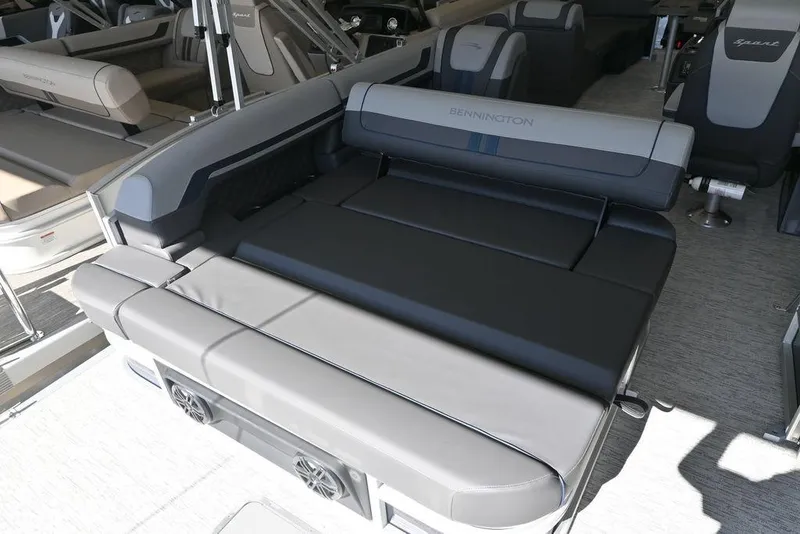 Slide: The Image of 2026 Bennington S Swingback 23 SSB boat interior with luxurious seating and modern design. - 10