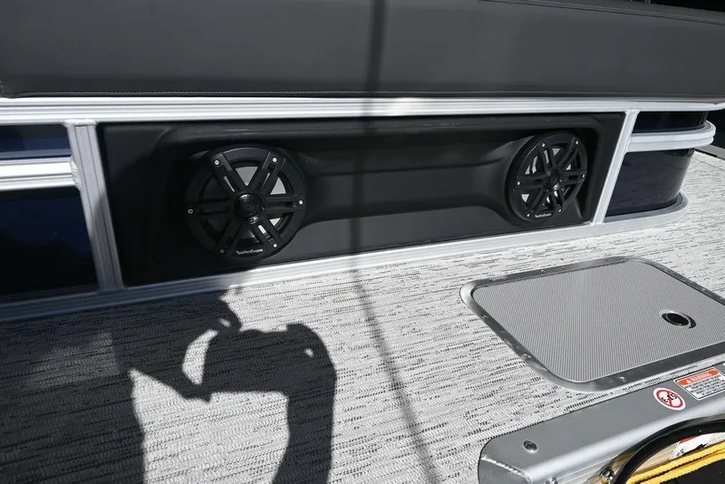 Slide: The Image of 2026 Bennington S Swingback 23 SSB boat interior with Rockford Fosgate speakers. - 14
