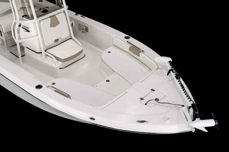 Slide: The Image of 2026 Robalo 206 Cayman boat interior with seating and fishing equipment. - 6
