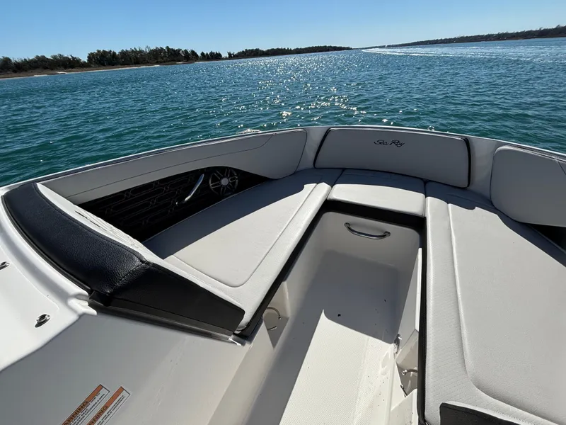Slide: The Image of 2024 Sea Ray SPX 210 Outboard on calm waters. - 6