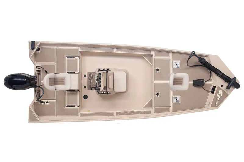 Slide: The Image of Top view of 2026 G3 Bay 20 boat model. - 18