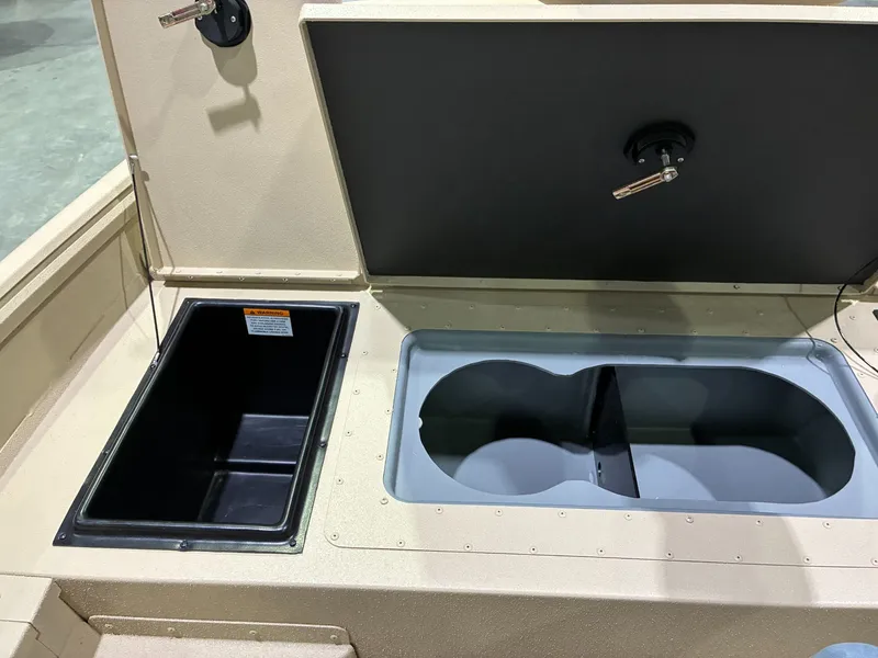 Slide: The Image of G3 Bay 17 boat, 2026, featuring open storage compartments. - 11