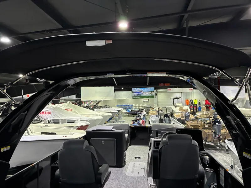 Slide: The Image of Interior view of SunCatcher Elite 326 SL boat, 2026 model. - 8
