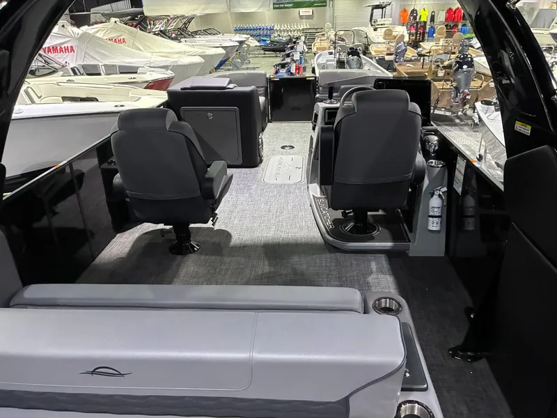 Slide: The Image of Interior of SunCatcher Elite 326 SL boat 2026 model. - 9