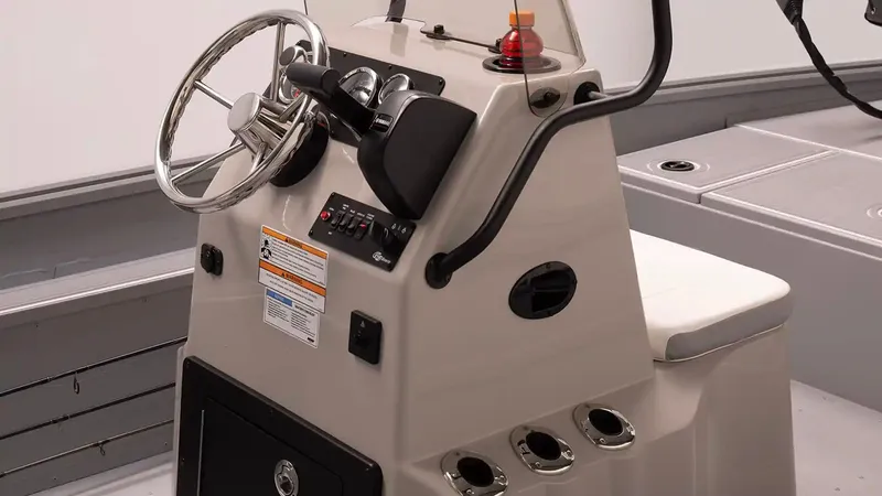 Slide: The Image of Steering console of G3 Bay 17 boat, model 2026. - 19