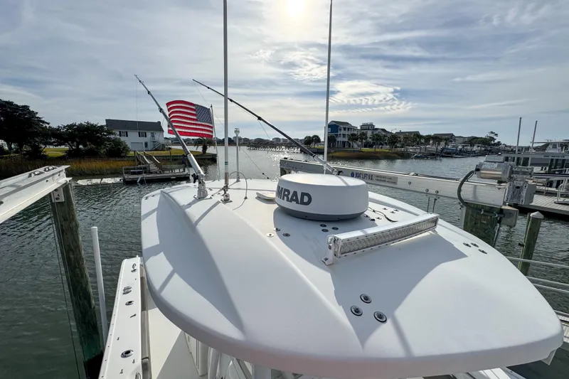 Slide: The Image of 2021 Cape Horn 31 T boat with comfortable dual seating and armrests. - 12