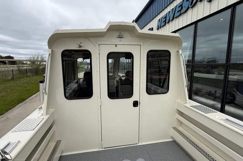Slide: The Image of 2026 Hewescraft 240 Ocean Pro ET Hardtop boat exterior with hardtop and windows. - 5
