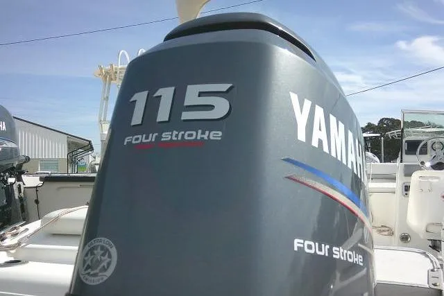 Slide: The Image of Yamaha 115 Four Stroke engine on 2011 Tidewater 196 DC Explorer boat. - 8