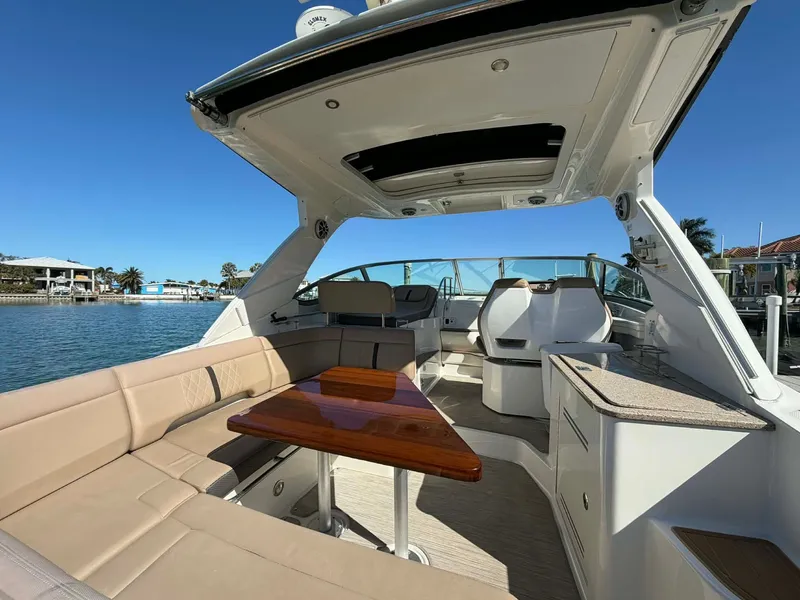 Slide: The Image of Interior view of a 2016 Sea Ray Sundancer 350 yacht. - 27