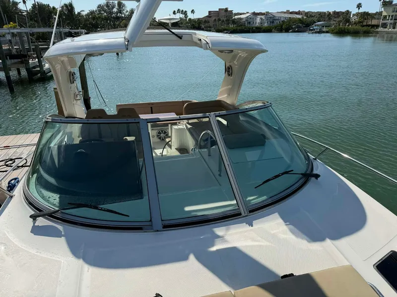 Slide: The Image of 2016 Sea Ray Sundancer 350 on calm waters. - 33