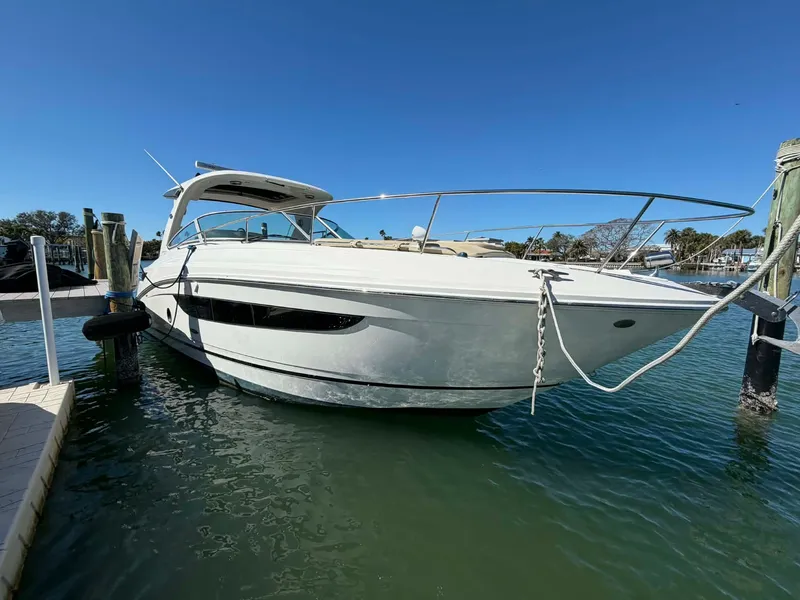 Slide: The Image of 2016 Sea Ray Sundancer 350 docked on a sunny day. - 6