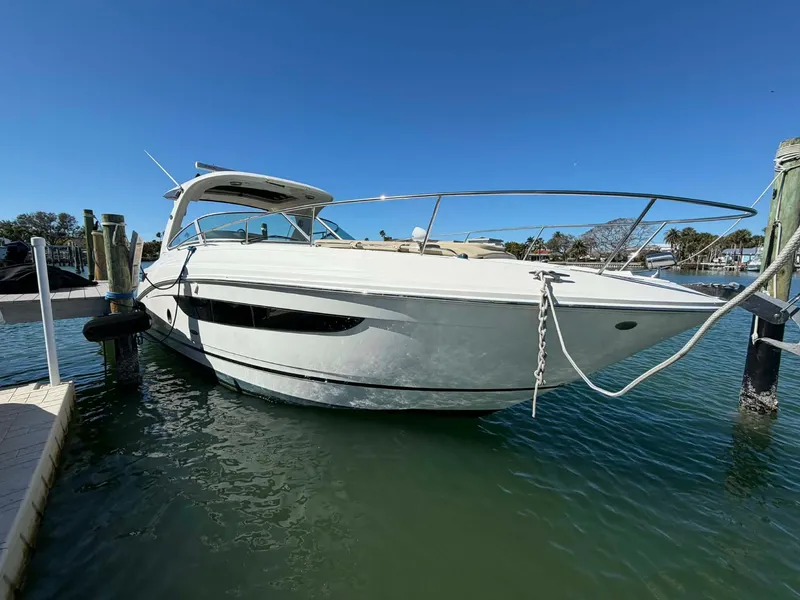 Slide: The Image of 2016 Sea Ray Sundancer 350 docked on a sunny day. - 9