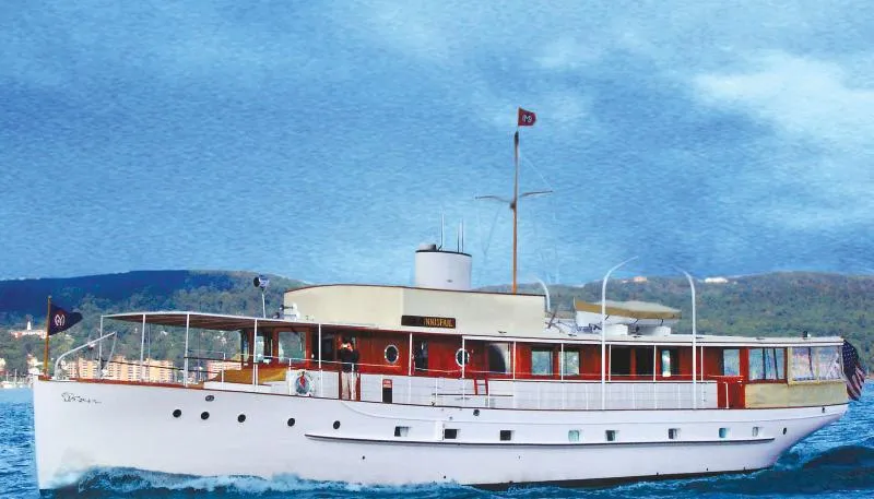 Slide: The Image of Mathis Yacht Building Co. Trumpy Fantail 1939 - 0