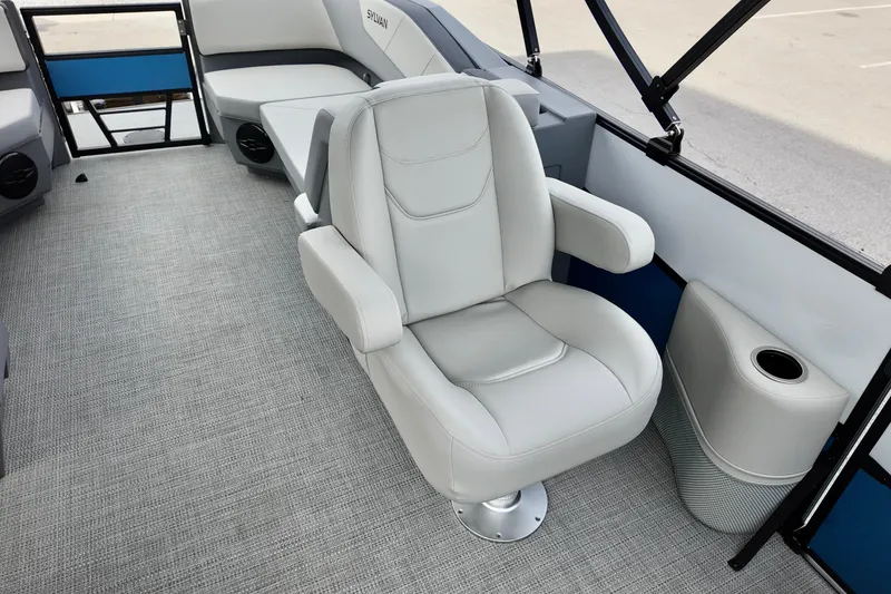 Slide: The Image of Luxurious seating in 2026 Sylvan A-22 LZ DH SPORT boat interior. - 7