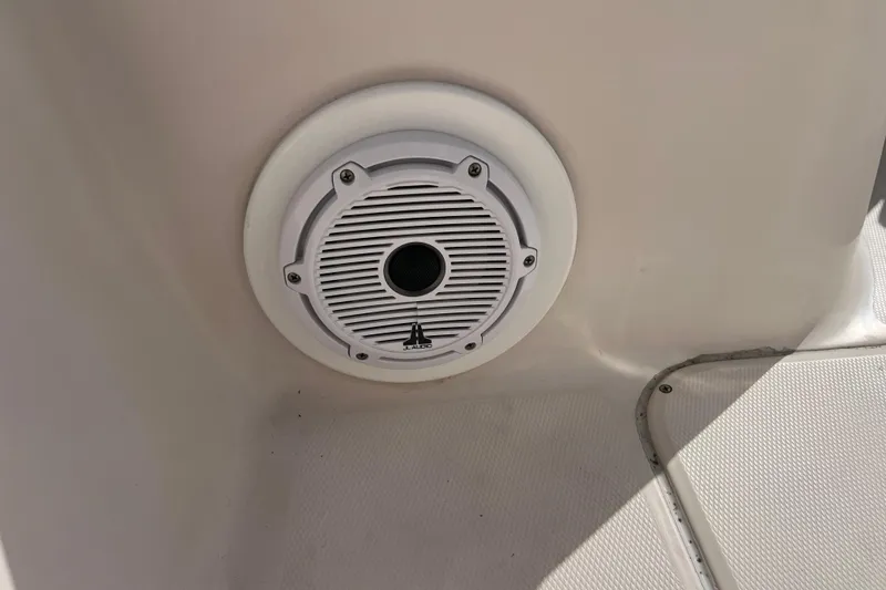 Slide: The Image of Speaker installed on 1999 Grady-White Escape 209 boat interior. - 26