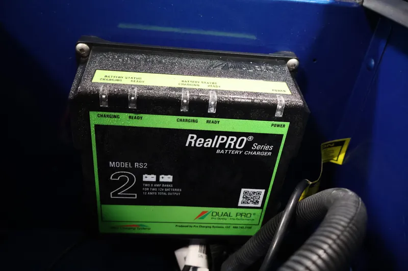 Slide: The Image of Battery charger in 2021 Lund 1650 Angler Sport boat, RealPRO Series Model RS2. - 14