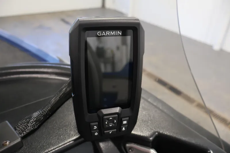 Slide: The Image of Garmin device on 2021 Lund 1650 Angler Sport boat dashboard. - 20