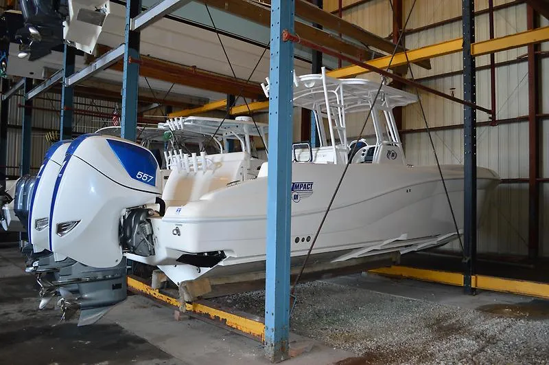 Slide: The Image of Deep Impact Powerboats Inc. Open Twin Seven Marine 557's 2010 - 10