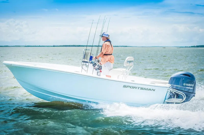 The Image of Manufacturer Provided Image: 2018 Sportsman Island Reef 17 Center Console boat cruising on the water. - 0