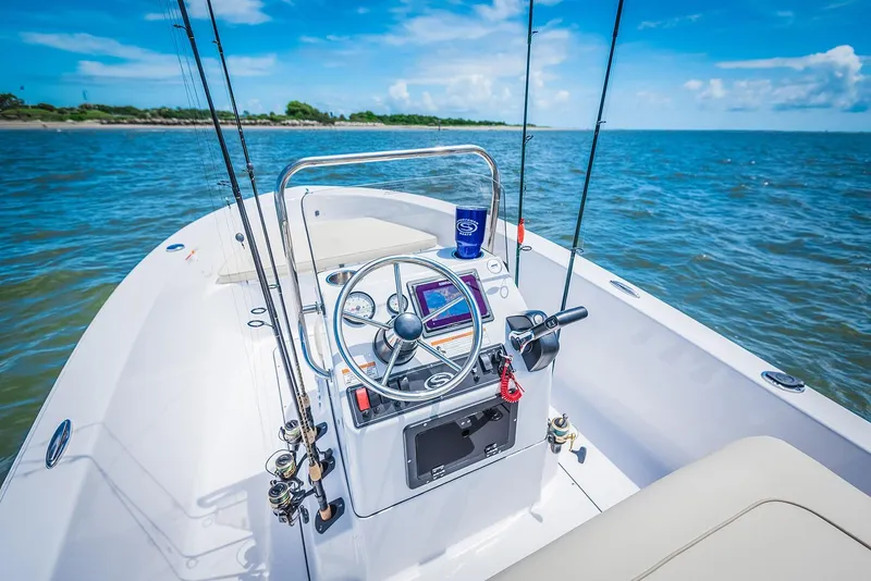 Slide: The Image of Manufacturer Provided Image: 2018 Sportsman Island Reef 17 Center Console boat on open water. - 3