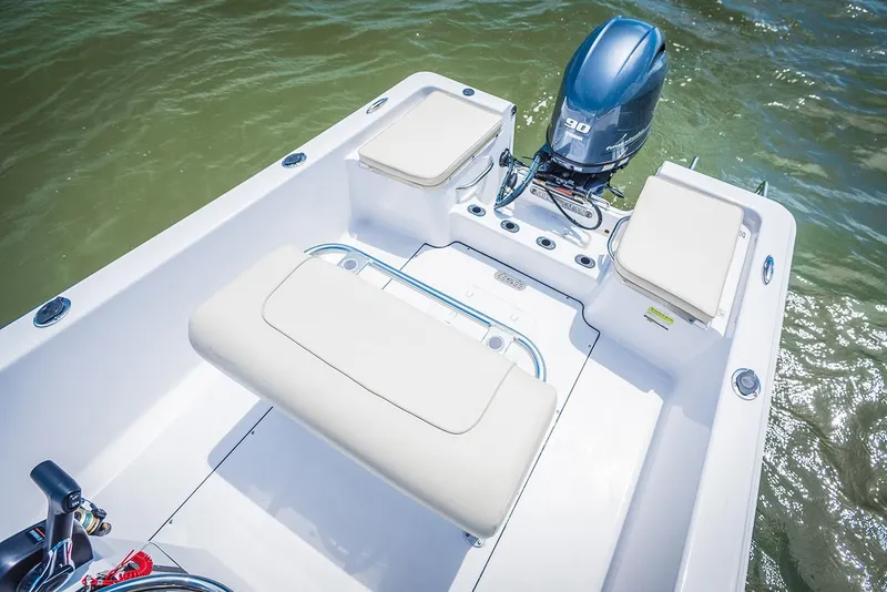 Slide: The Image of Manufacturer Provided Image: 2018 Sportsman Island Reef 17 Center Console boat with seating and outboard motor. - 6
