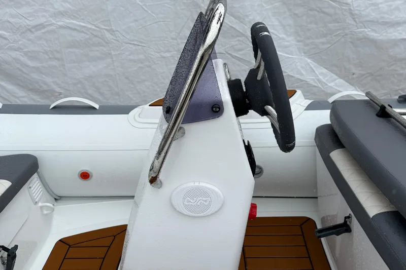 Slide: The Image of 2026 Gala A300L boat steering console with modern design and controls. - 12