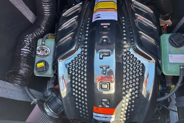 Slide: The Image of 2024 Supra SE 550 engine with Raptor branding, showcasing sleek design and advanced technology. - 17