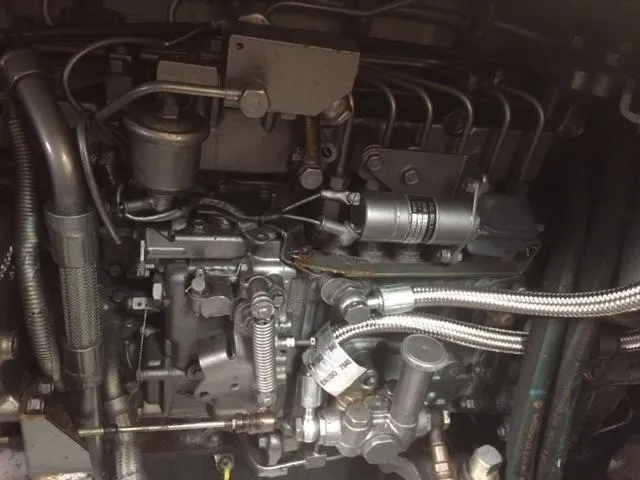 Slide: The Image of Engine compartment of 2002 Island Packet Packet Craft Express 360. - 43