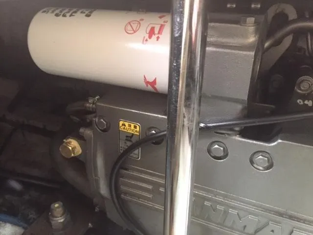 Slide: The Image of Engine compartment of 2002 Island Packet Packet Craft Express 360. - 44