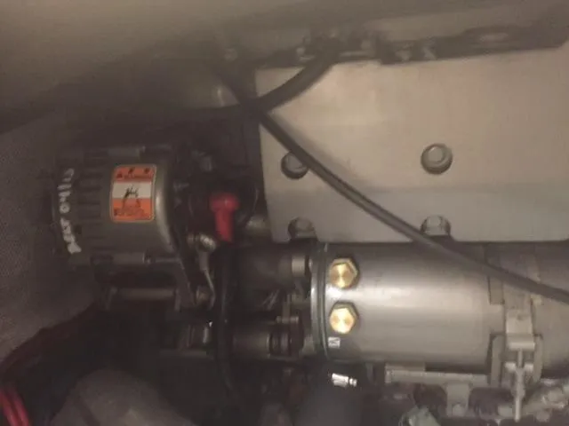 Slide: The Image of Engine compartment of 2002 Island Packet Packet Craft Express 360. - 46