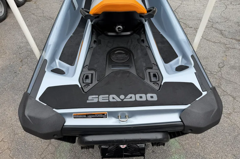 Slide: The Image of 2024 Sea-Doo GTI SE 170 jet ski rear view, showcasing sleek design and branding. - 8