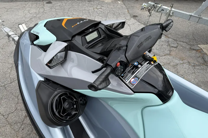 Slide: The Image of 2024 Sea-Doo GTI SE 170 jet ski, featuring sleek design and advanced controls. - 9