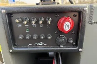Slide: The Image of Control panel of 2026 Gator Tail 1748 Gator Series with switches and red dial. - 11