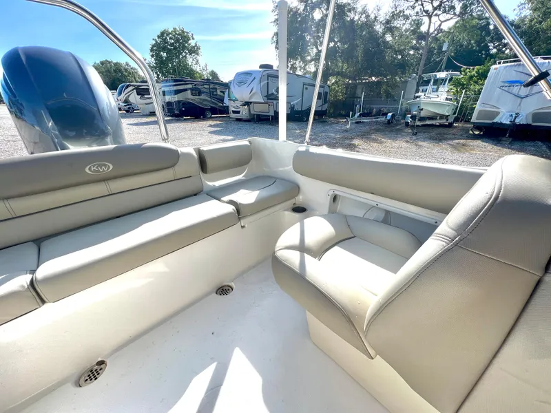 Slide: The Image of 2021 Key West 203 DFS boat interior with seating. - 14