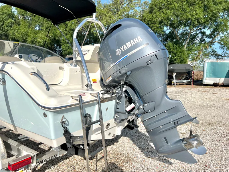 Slide: The Image of 2021 Key West 203 DFS boat with Yamaha outboard motor. - 4