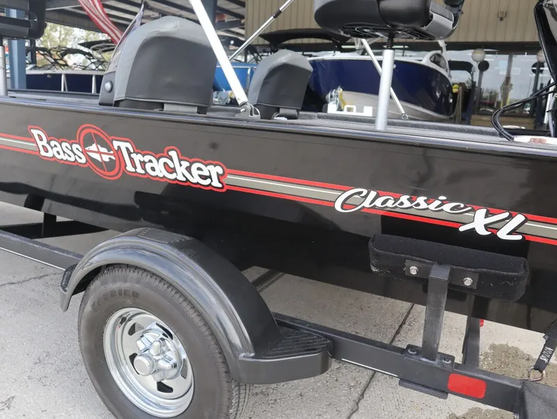 Slide: The Image of 2021 Bass Tracker Classic XL boat on trailer. - 7