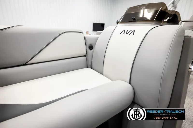 Slide: The Image of Luxurious seating in 2026 Avalon VEN RF boat by Reeder-Trausch Marine. - 35
