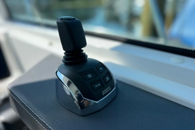 Slide: The Image of Joystick control on 2018 Cruisers Yachts 41 Cantius, featuring Volvo Penta system. - 37
